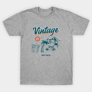 Vintage Est 1973 Surf Car T-Shirt